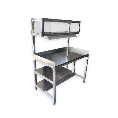 鋁型材雙邊工作臺(tái)電源線組裝生產(chǎn)線工作桌車間包裝臺(tái)流水線操作臺(tái)