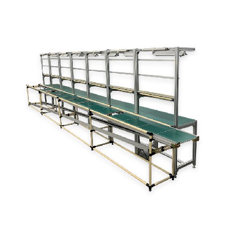流水線系列 鋁型材防靜電工作臺(tái)車(chē)間鋁合金框架流水線工作桌鋁材